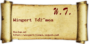 Wingert Tímea névjegykártya