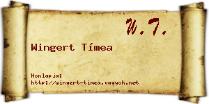 Wingert Tímea névjegykártya